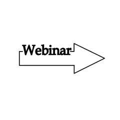 Webinar icon arrow pointer illustration
