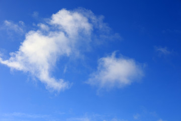 Fototapeta na wymiar 沖縄上空のさわやかな空