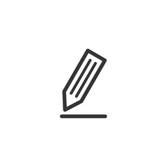 Pencil Icon Vector. Black pictogram in trendy flat style illustration on white background. Pencil logo design inspiration