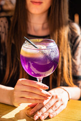 women drinking summer fresh cocktail