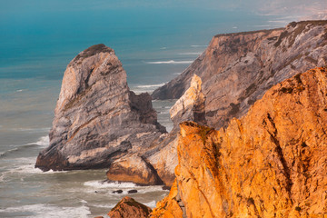 Large cliffs on the Atlantic Ocean Portugal Western most point in Europe