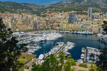 Fototapeta na wymiar Panoramic view of Monte Carlo in a autumn day, Monaco