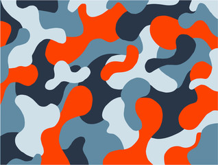 Naklejka na ściany i meble patern seamless vector composition of color shapes and contours for background and fabric print - Vector