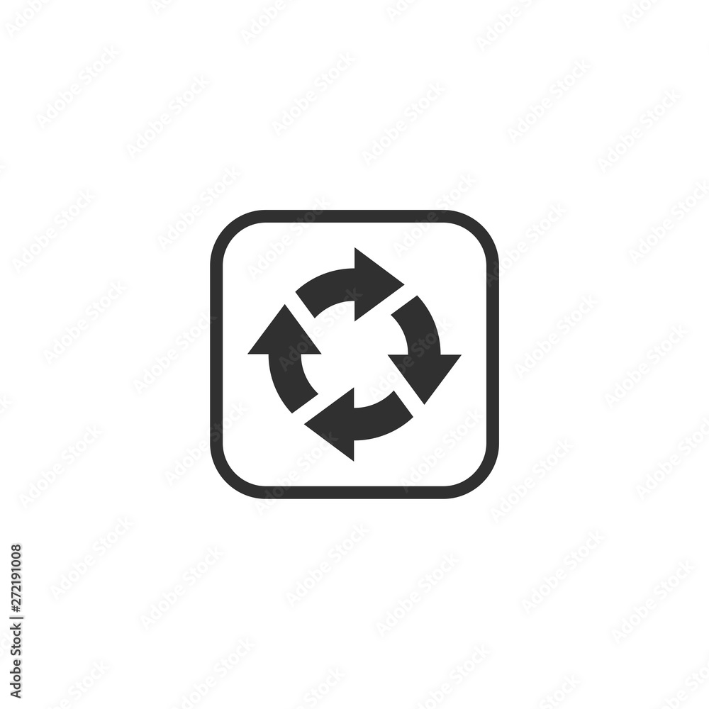 Aufkleber Rotation icon vector. Repeat or reload symbol icon illustration. . Rotate arrow logo design inspiration