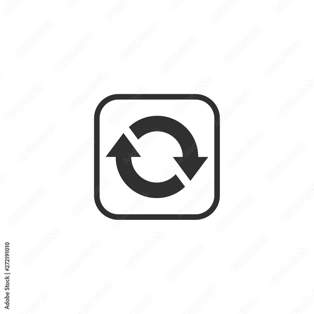 Aufkleber Rotation icon vector. Repeat or reload symbol icon illustration. . Rotate arrow logo design inspiration
