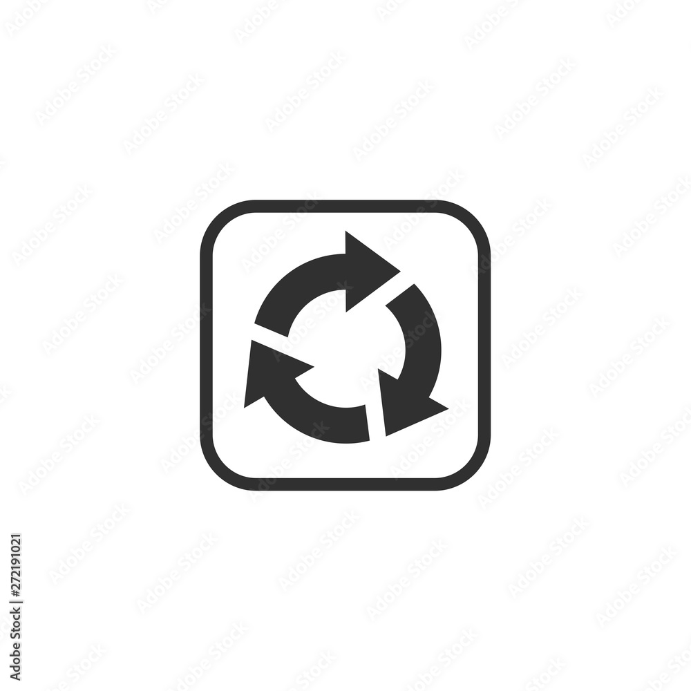 Poster Rotation icon vector. Repeat or reload symbol icon illustration. . Rotate arrow logo design inspiration