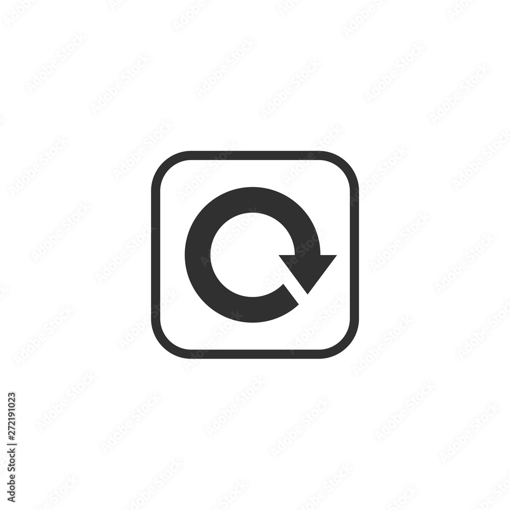 Poster Rotation icon vector. Repeat or reload symbol icon illustration. . Rotate arrow logo design inspiration