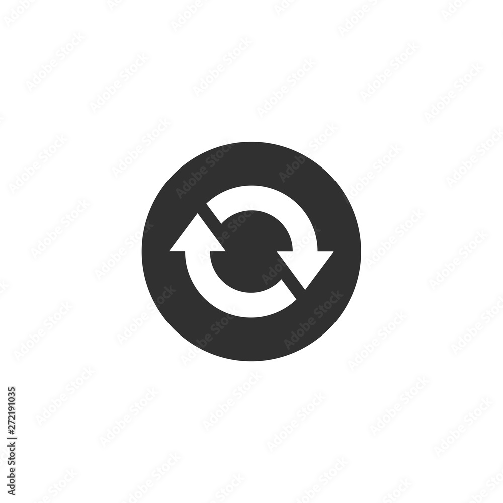 Poster Rotation icon vector. Repeat or reload symbol icon illustration. . Rotate arrow logo design inspiration
