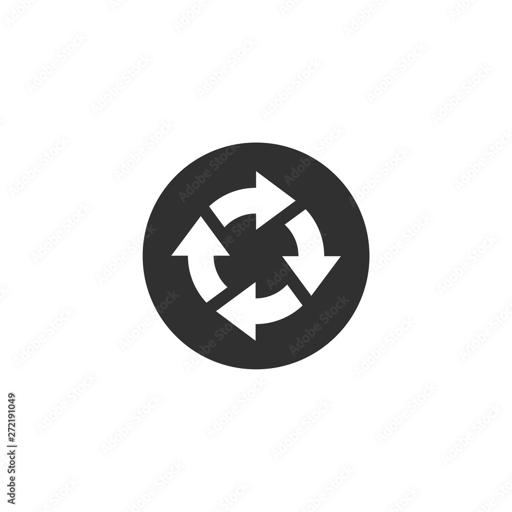 Poster rotation icon vector. repeat or reload symbol icon illustration. . rotate arrow logo design inspirat