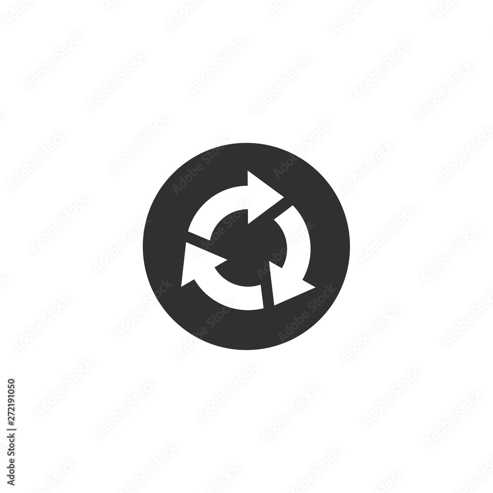 Poster Rotation icon vector. Repeat or reload symbol icon illustration. . Rotate arrow logo design inspiration