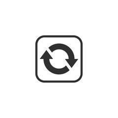 Rotation icon vector. Repeat or reload symbol icon illustration. . Rotate arrow logo design inspiration