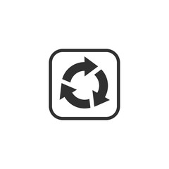 Rotation icon vector. Repeat or reload symbol icon illustration. . Rotate arrow logo design inspiration