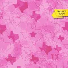 Texas Seamless Repeat Pink