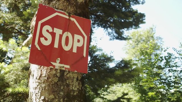 stop sign slow motion 120 fps