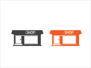 Shop or store, supermarket icon vector isolated on white background.