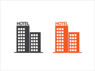 Fototapeta premium Hotel icon vector isolated on whitebackground