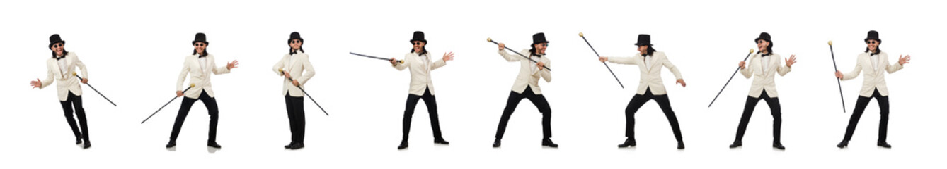 Collage of young man in suit