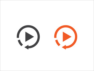 Replay Icon vector in trendy flat style isolated on grey background. Replay icon for application and web