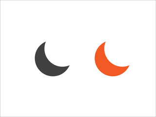 Obraz na płótnie Canvas Moon vector icon isolated on white background.