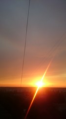 sunset over sea