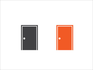 door icon vector isolated on a white background