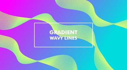 Gradient Wavy Lines Background Layout Template suitable for Web Banner, Landing Page, Flyer, Poster, Brochure, Presentation