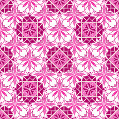 Seamless pattern mosaic oriental. Traditional antique ornament morocco and arabian. Geometry oriental ethnic tile.