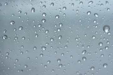 Rain falling