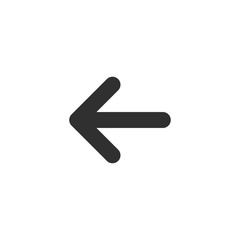 left arrow icon, arrow icon vector, in trendy flat style isolated on white background. arrow icon image, arrow icon illustration