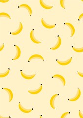 Seamless pattern of bananas - tropical pattern