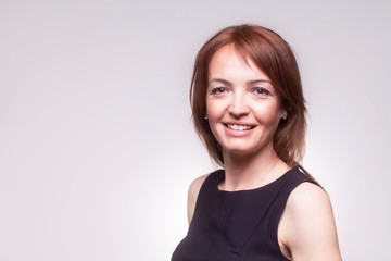 Obraz premium one smiling mature woman, 40-49 years old, good looking and beautiful portrait.