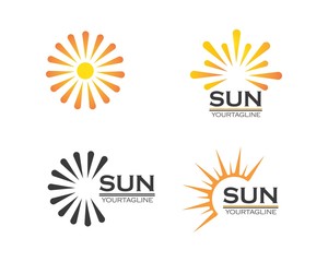 sun ilustration logo vector icon