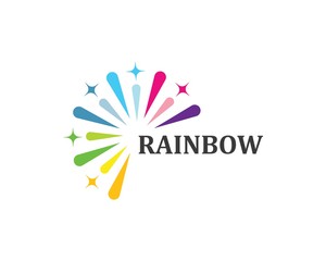 rainbow logo icon vector template