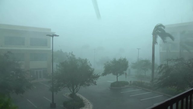 Hurricane Irma White Out Conditions In Eye Wall Of Storm