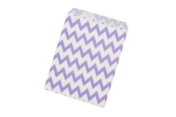 open paper envelopes lavender, chevron