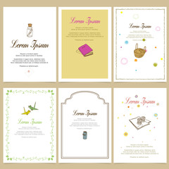 square cards illustration templates. design for event cards - 272204635