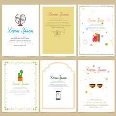 square cards illustration templates. design for event cards - 272204651