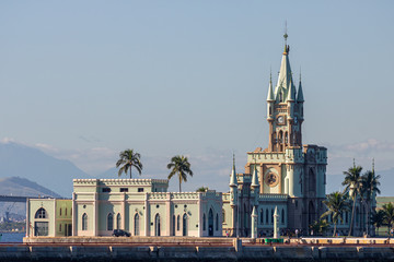 Rio de Janeiro, Brazil -June 07, 2019: The historical building and Fiscal Island (Ilha Fiscal) in...