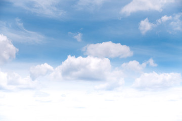 Beautiful sky with clouds during summer time background nature.
