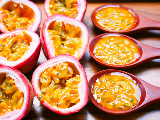 Tropical fresh ripe Passion fruit