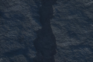 The river between the mountains at night, 3d rendering