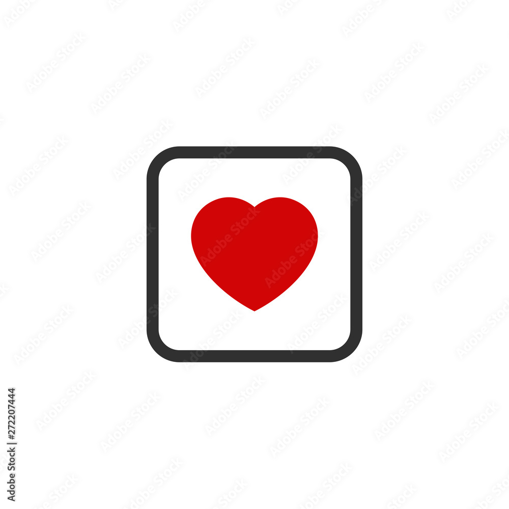 Poster like heart icon. live stream video, chat, likes. social nets like red heart web buttons isolated on 