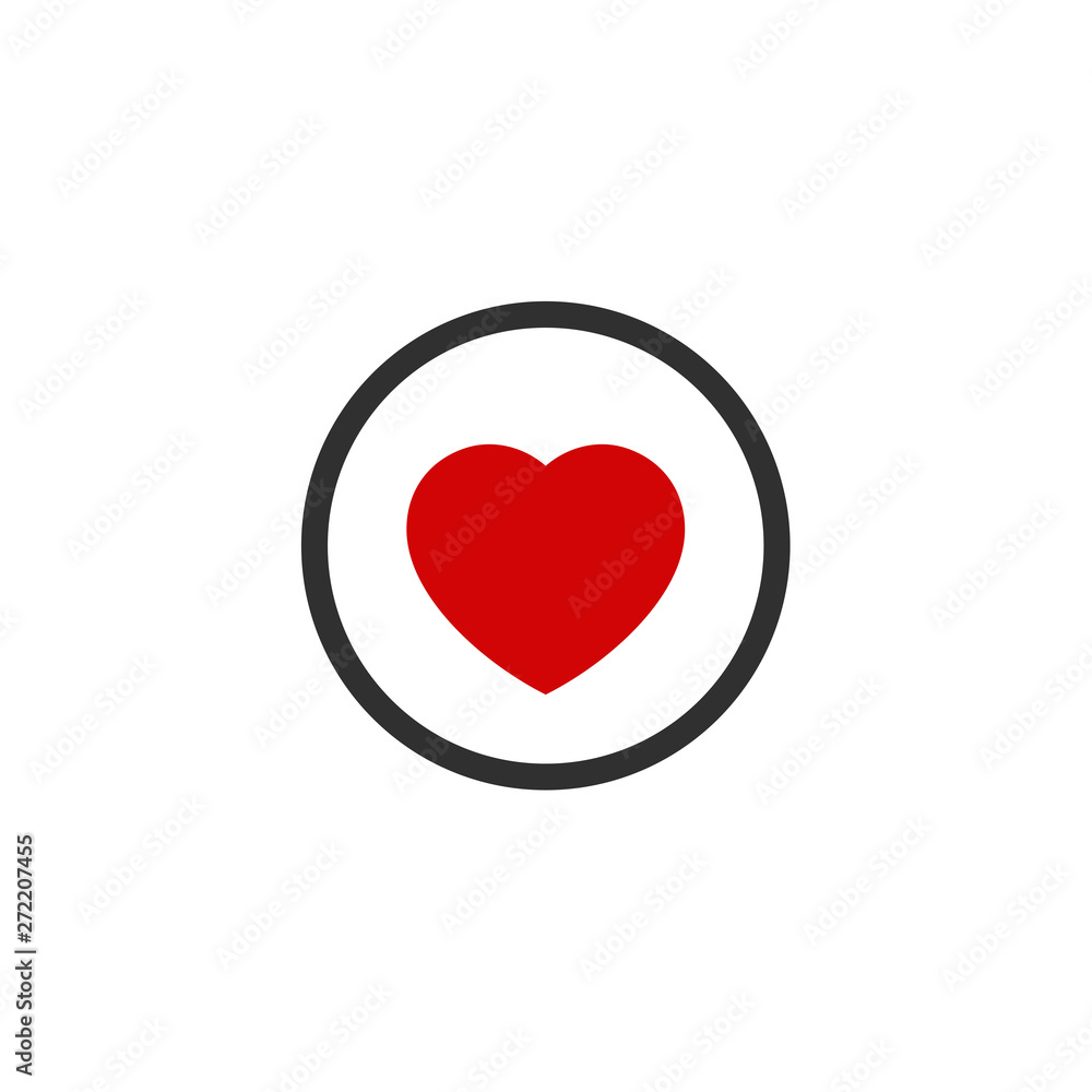 Poster like heart icon. live stream video, chat, likes. social nets like red heart web buttons isolated on 