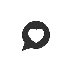 Like Heart icon. Live stream video, chat, likes. Valentines Day on white background Vector illustaration.