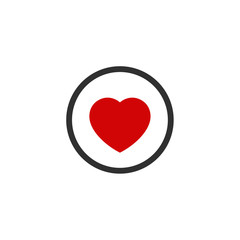 Like Heart icon. Live stream video, chat, likes. Social nets like red heart web buttons isolated on white background. Valentines Day. Vector illustaration.