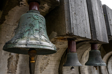 Bells in Kambanite park in Sofia, Bulgaria