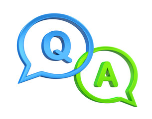 Obraz premium Question and Answer Bubble Speech Isolated