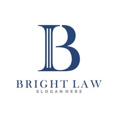letter B and law logo illustration 