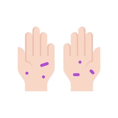 Dirty hand vector illustration, Hygiene flat style icon