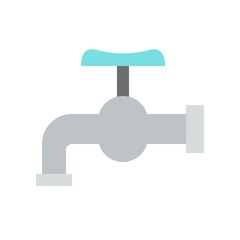 Tap water vector illustration, Hygiene flat style icon